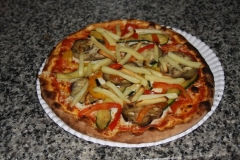 pizza piccante e patatine